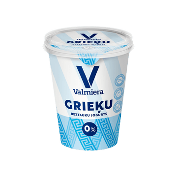 Jogurts grieķu 0% 370gr Valmiera, LV (mērvienība: gb)