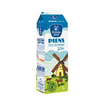 Piens 2.5% 1L Limbažu piens (mērvienība: gb)