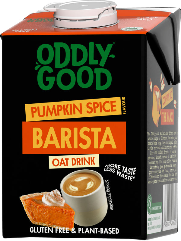 Auzu piena dzēriens OddlyGood ar ķirbju garšu (Pumpkin Spice) UHT 0.5L, Valio, Somija (mērvienība: gb)