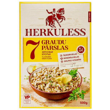 Septiņu graudu pārslas 500g, Herkuless, Latvija  (mērvienība: gb)