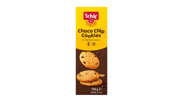 Cepumi bez glutēna ar šokolādes gabaliņiem Choco Chip Cookie 100g, Schar (mērvienība: gb)
