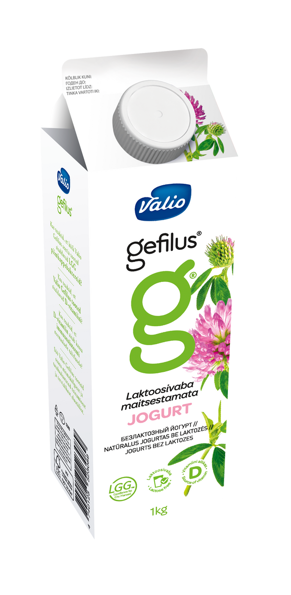 Jogurts bez laktozes 2.5% 1kg tetra Valio Gefilus, Igaunija (mērvienība: gb)