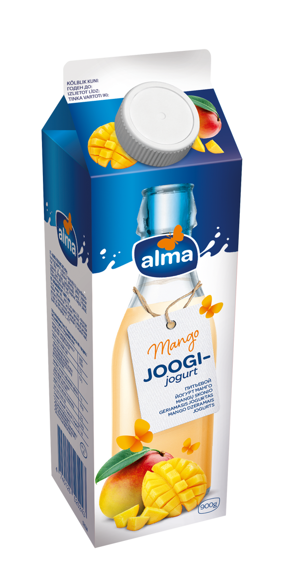 Jogurts dzeramais ar mango 900g, Alma, Igaunija  (mērvienība: gb)