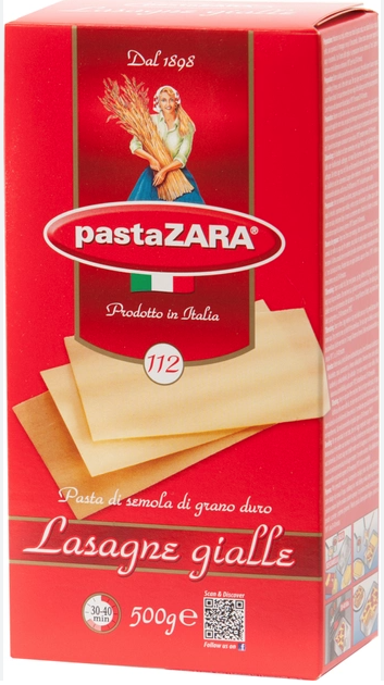 Makaroni Pasta Zara Nr.112 Lazanija 500g (mērvienība: gb)