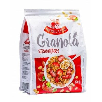 Musli grauzdēts ar zemenēm Granola 350g, Herkules, Latvija  (mērvienība: gb)