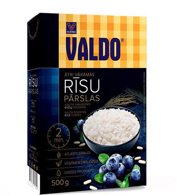 Rīsu pārslas ātri vārāmās 500gr Valdo, Igaunija  (mērvienība: gb)