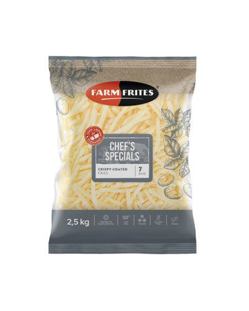 Saldēti kartupeļi frī īpaši kraukšķīgi 7mm, 2.5kg FARM FRITES   (mērvienība: gb)