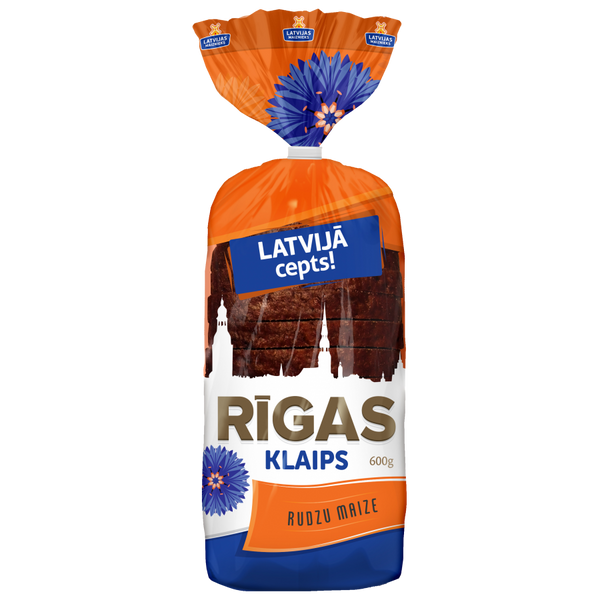 Maize Rudzu formas sagr. "Rīgas Klaips" Latvijas maiznieks 600gr (mērvienība: gb)