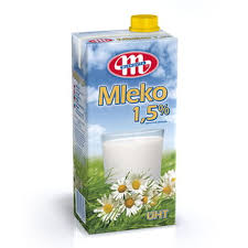 Piens pasterizēts 1.5% 1L, UHT iepakojums 12 gb, Polija (mērvienība: kaste)
