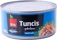 Tuncis savā sulā 185g  BLIK (mērvienība: gb)