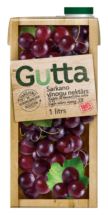 Sarkano vīnogu nektārs Gutta 1L (mērvienība: gb)