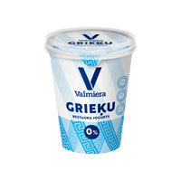 Jogurts grieķu 0% 370gr Valmiera, LV (mērvienība: gb)