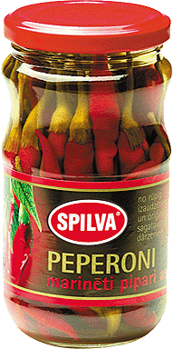 Pipari peperoni marinēti,asie 330gr Spilva (mērvienība: gb)