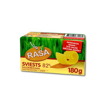 Sviests saldkrējuma 82%  Rasa 180g. (mērvienība: gb)